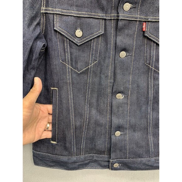Levi's Trucker Denim Jean Jacket Dark Indigo Blue Men’s - Picture 12 of 16